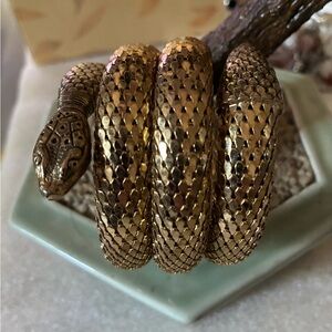 Gold Snake Reptile Bracelet